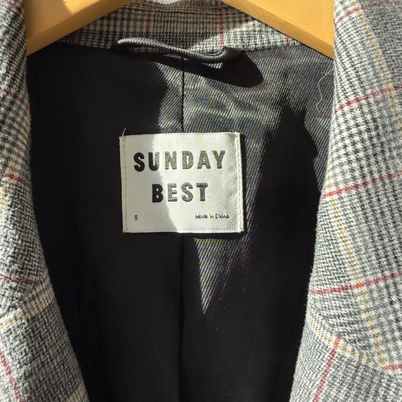 Sunday Best Gray and Red Checkered Jacket - Picture 2 of 6